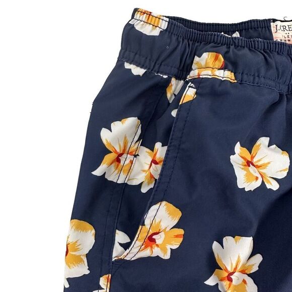 J. Crew Navy Tropical Floral Swim Trunks size Small - Picture 7 of 10